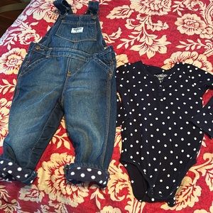 Oshkosh Baby onsie and Matching overalls!